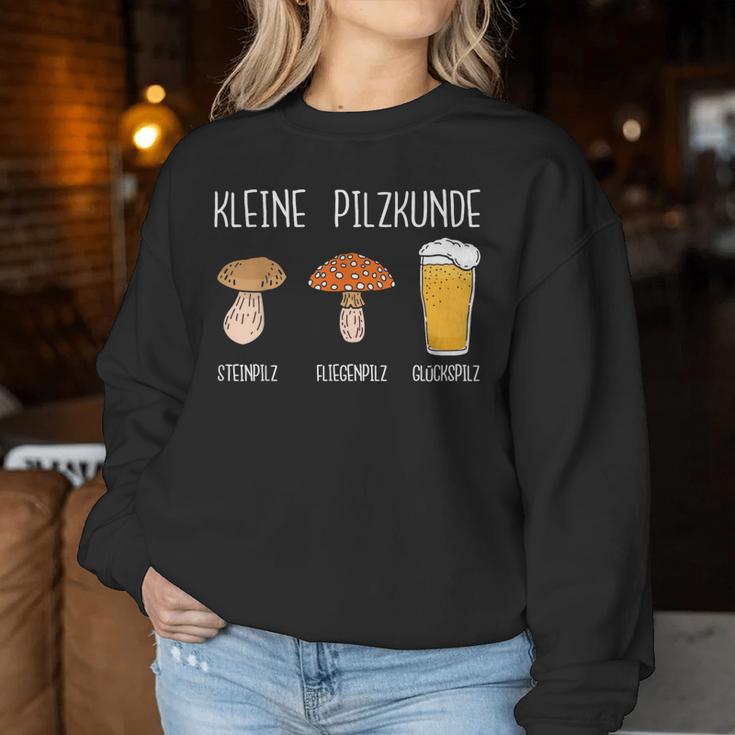 Kleine Pilzkunde Glückspilz Beer Sweatshirt Frauen Lustige Geschenke