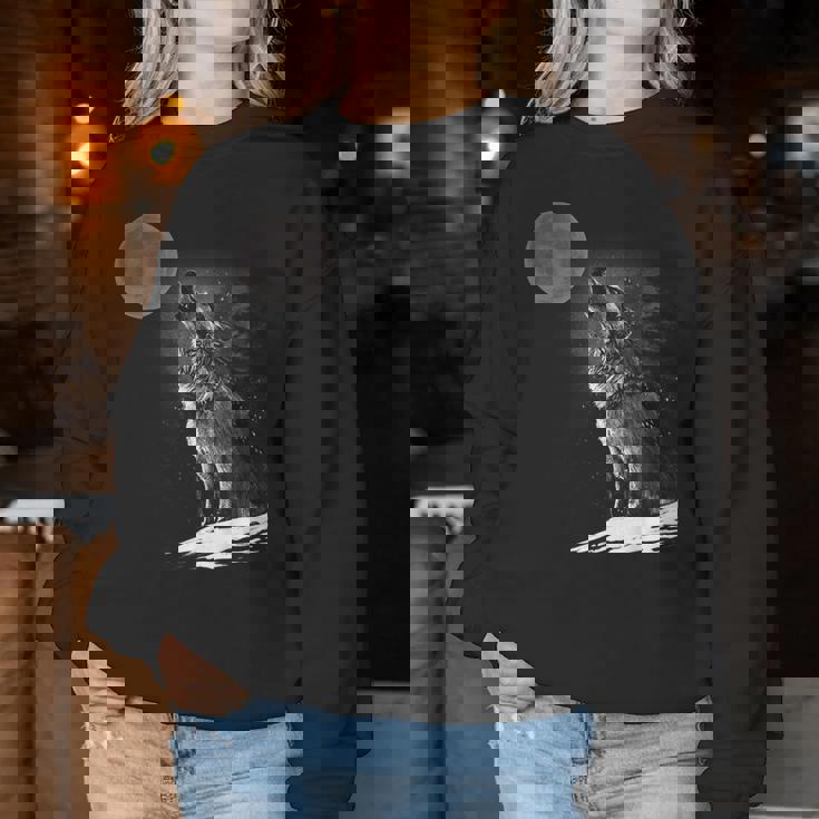 Hombre Lobo Sudadera Lobo Luna Sudadera Lobo Luna Llena LaTostadora