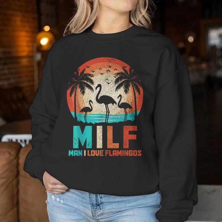 MILF Man I Love Flamingos Lustigerintage Flamingo Liebhaber Sweatshirt Frauen Lustige Geschenke