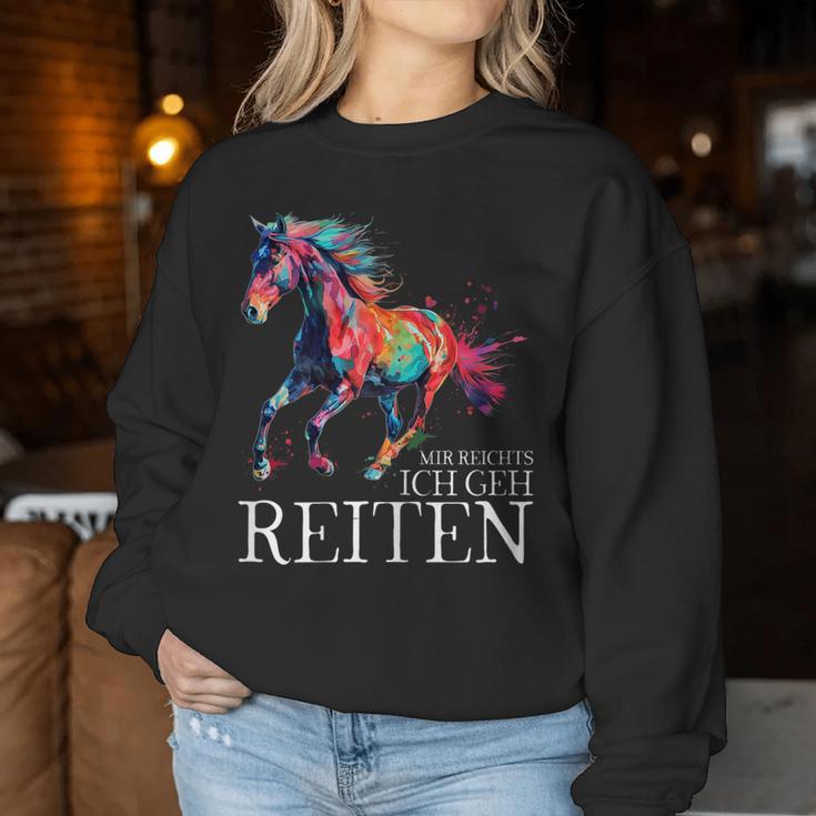 Mir Reichts Ich Geh Reiten Pferd Pferdemädchen Reiterin Sweatshirt Frauen Lustige Geschenke