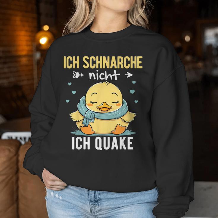 Nightdress Ich Schnarche Nicht Ich Quake Sleep Duck Sweatshirt Frauen Lustige Geschenke