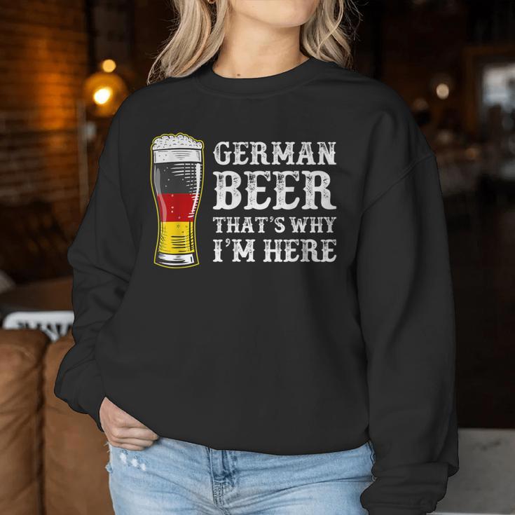 Oktoberfest With German Beer Das Ist Warum Ich Hier Bier German Beer German Beer Sweatshirt Frauen Lustige Geschenke