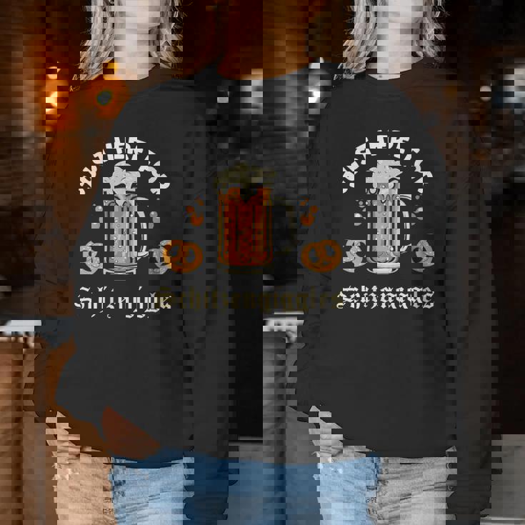 Oktoberfest Group Bachelor Party Here For Schitzengiggles Women Sweatshirt Funny Gifts