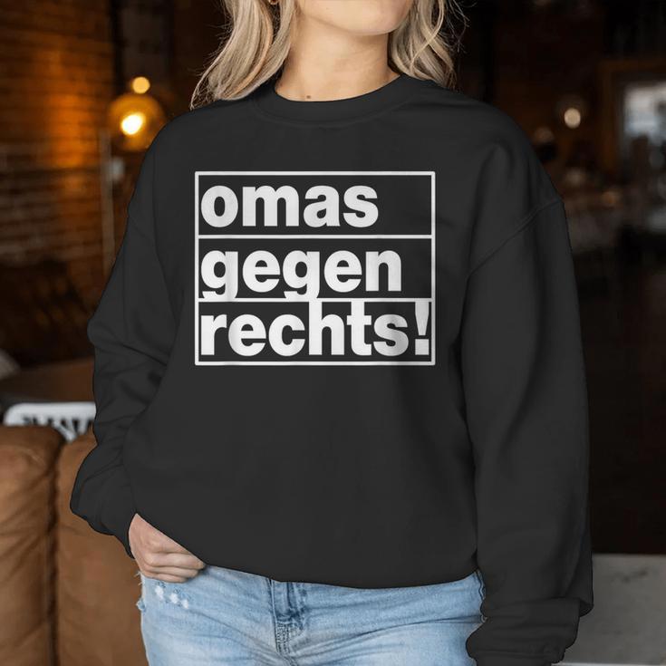 Omas Gegen Rechts I Anti Rassisum I Fck S I Tolleranz Sweatshirt Frauen Lustige Geschenke