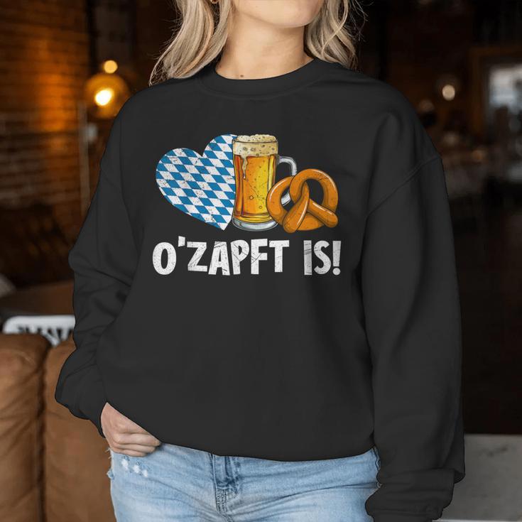 O'zapft Is Beer Drink Saying Beer Tent Sweatshirt Frauen Lustige Geschenke