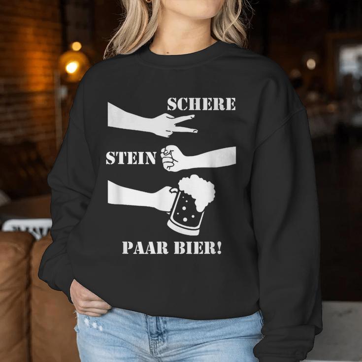 Pair Of Scissors Stone Beer Malle Jga Saufsprechen Sweatshirt Frauen Lustige Geschenke