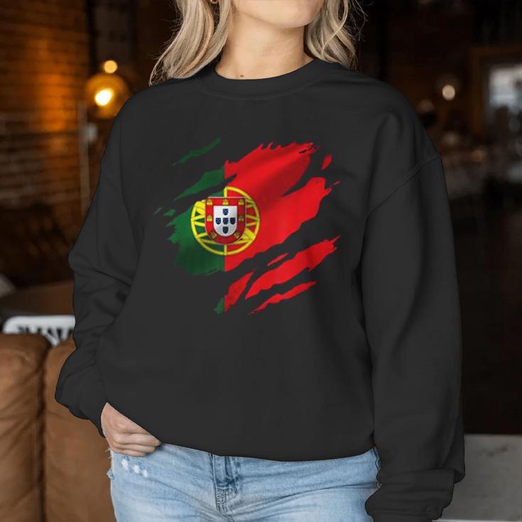 Portugal Portuguese Clothing Portugal Women's Sweatshirt Frauen Lustige Geschenke