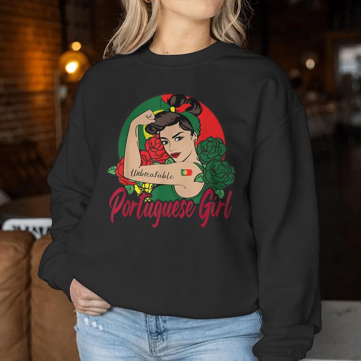 Portuguese Flag For Portuguese Girls Sweatshirt Frauen Lustige Geschenke