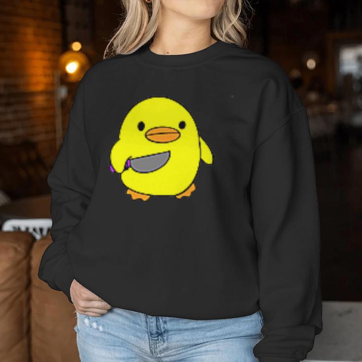 Psycho Duck Killer Duck Crazy Duck Sweatshirt Frauen Lustige Geschenke