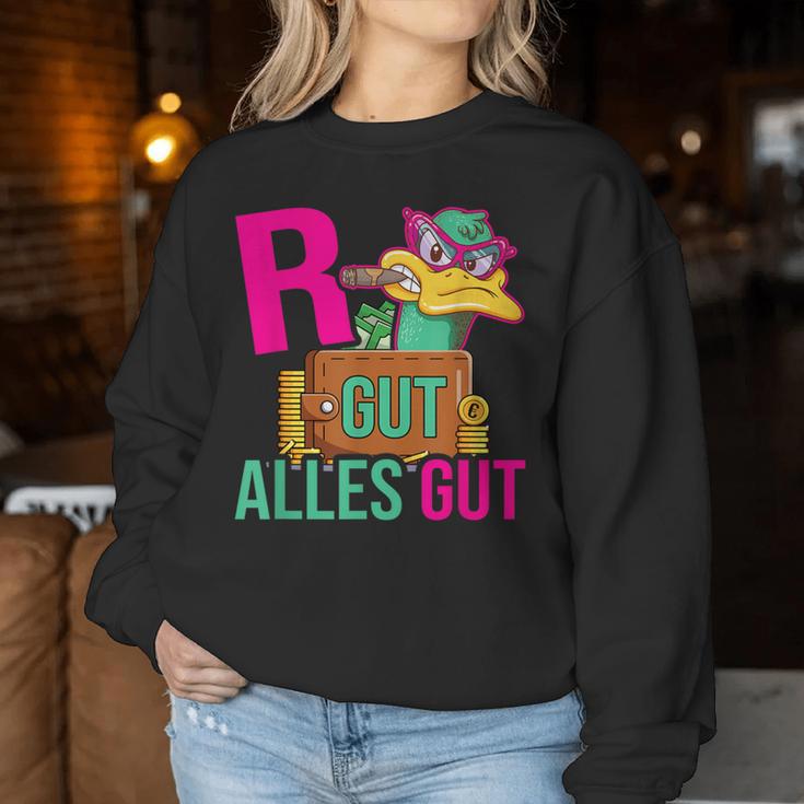 Rente Gut Alles Gut Pensionierung Ducks Pensioner Sweatshirt Frauen Lustige Geschenke