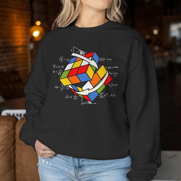 Rubik Cube Magic Cube Cube Rétro Rubiintage Nerd Sweat-shirt pour femme Cadeaux drôles
