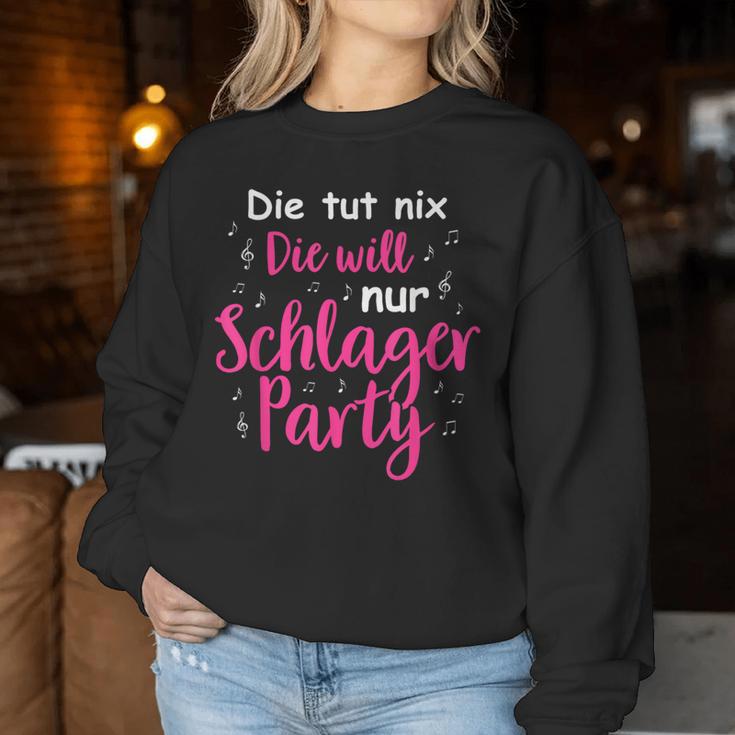 Schlager Music Costume Party Girls Schlagerfan Schlager Music Sweatshirt Frauen Lustige Geschenke