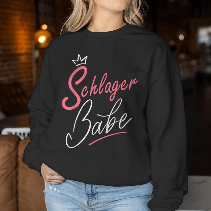 Schlager Party Outfit Women's Sexy Babe Schlager Fan S Sweatshirt Frauen Lustige Geschenke