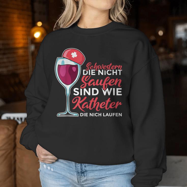 Schwestern Die Nicht Saufen Nurse Sweatshirt Frauen Lustige Geschenke