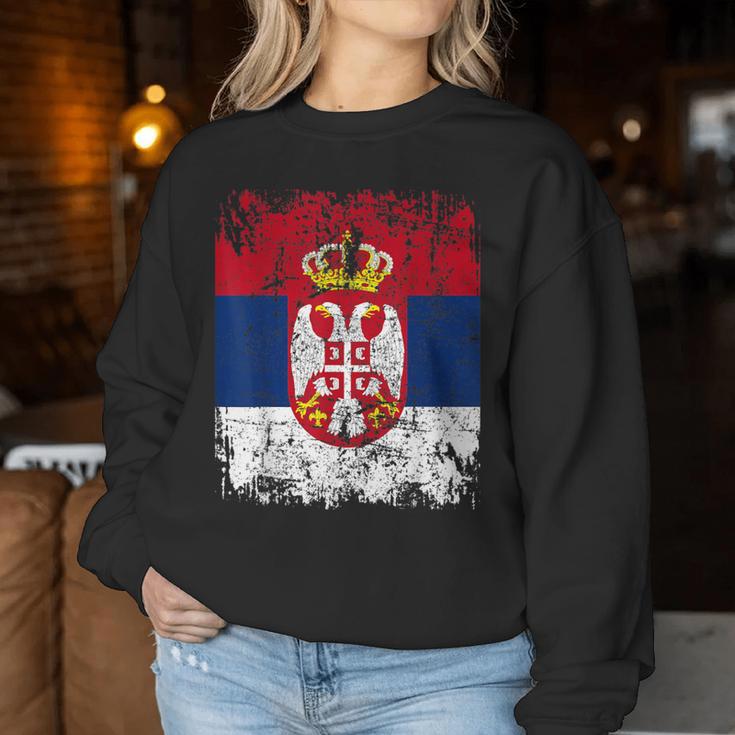 Serbia Flag For And Serbia Sweatshirt Frauen Lustige Geschenke