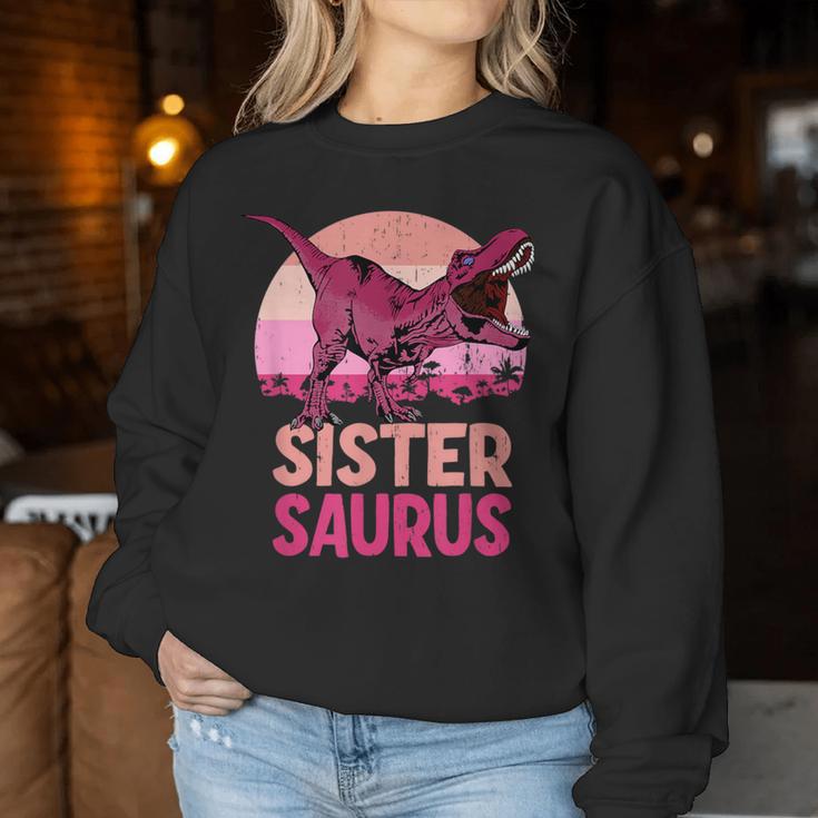 Sister Saurus Sister Saurus Dinosaur Family Sweatshirt Frauen Lustige Geschenke