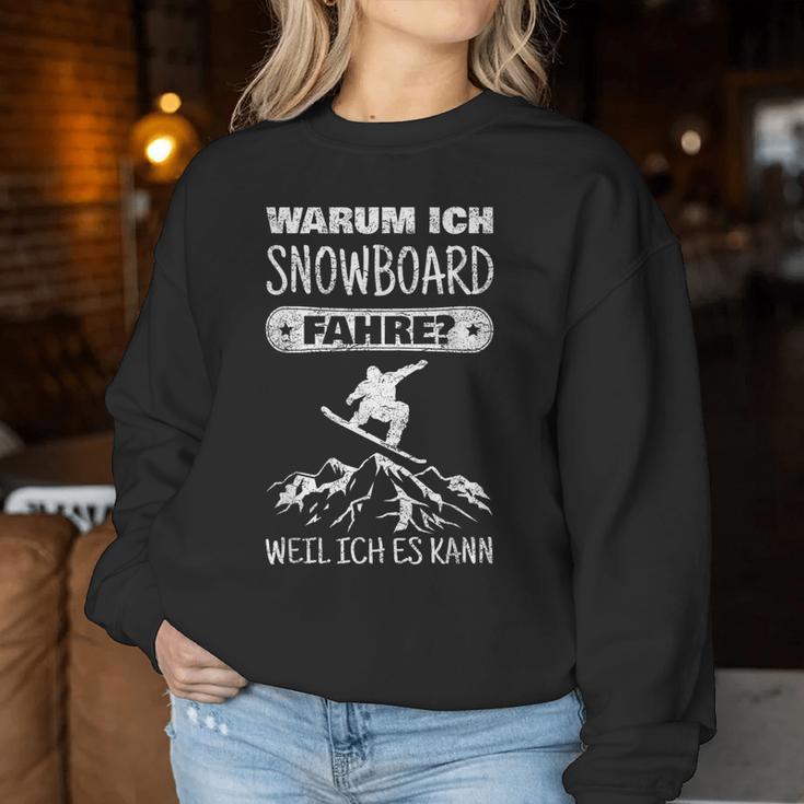 Snowboard Slogan Snowboarder Women's Sweatshirt Frauen Lustige Geschenke