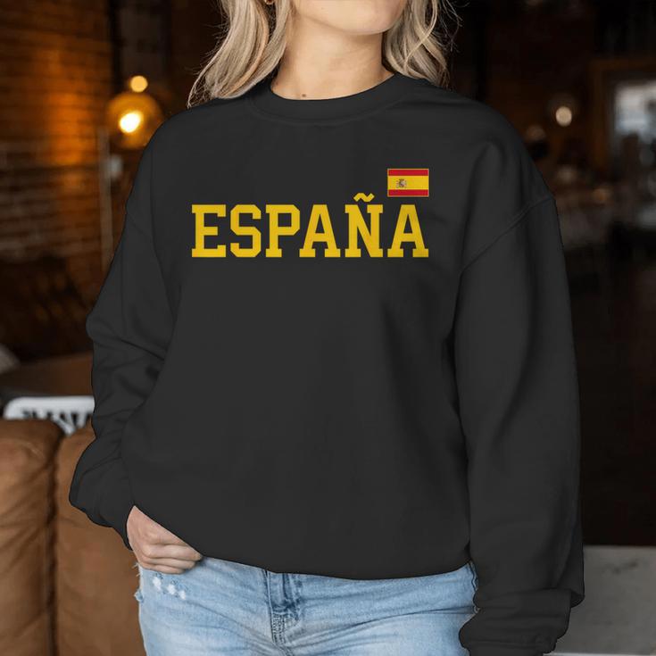 Spain For Children Spanish Flag Red España Blue Sweatshirt Frauen Lustige Geschenke