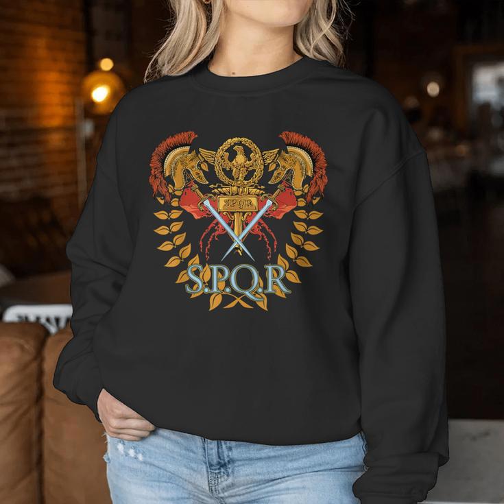 Spqr Roman Antique Roman Empire Graphic Novelty Sweatshirt Frauen Lustige Geschenke