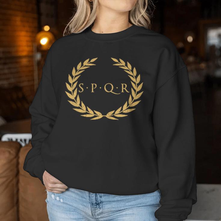 Spqr Senatus Populus Que Romanus Roman Republic Roman Republic Roman B Sweatshirt Frauen Lustige Geschenke