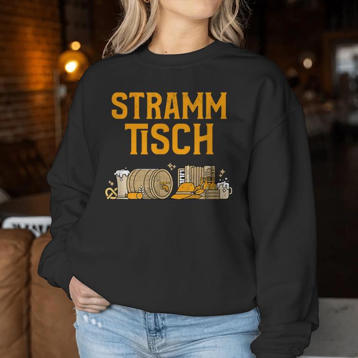 Strammtisch Stammtisch Beer Stramm Hackenstramm Sweatshirt Frauen Lustige Geschenke