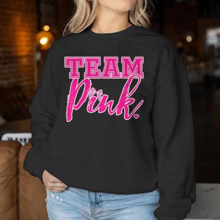 Team Pink Gender Reveal Team For Girls Sweatshirt Frauen Lustige Geschenke