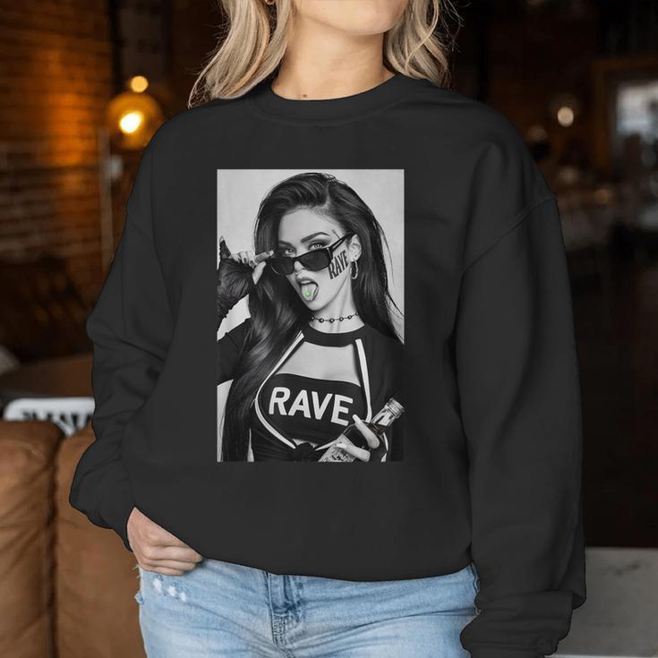 Techno Girl Rave Festival Techno Sweatshirt Frauen Lustige Geschenke