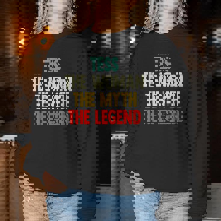 Tess The Woman The Myth The Legend Regalo Per Tess Women Sweatshirt Regalos divertidos