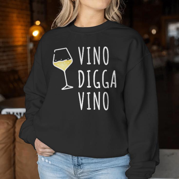 Vino Diggaino Wine Drinker Wine Alcohol Party Sweatshirt Frauen Lustige Geschenke