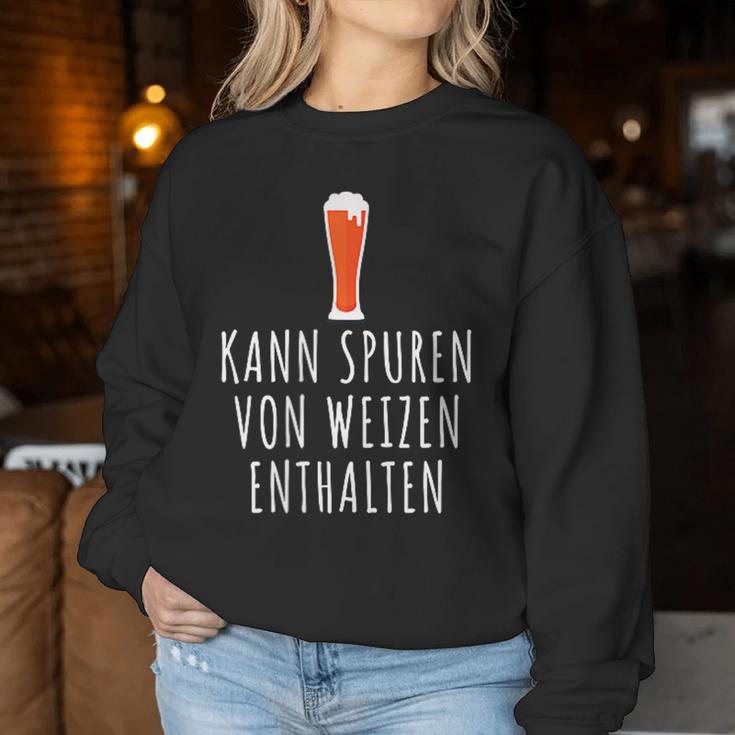 Wheat Beer Kann Trurenon Weizen Halten May Not Contain Traces Sweatshirt Frauen Lustige Geschenke