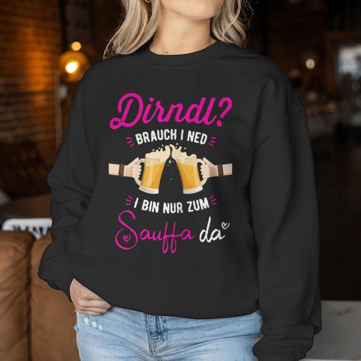 Women's Beer Measure Ich Braucht Kein Dirndl Ich Bin Zum Saufen Hier Sweatshirt Frauen Lustige Geschenke