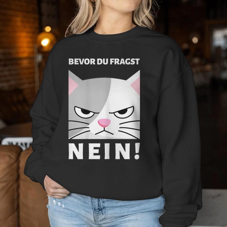 Women's Bevor Du Fragst Sweatshirt Frauen Lustige Geschenke