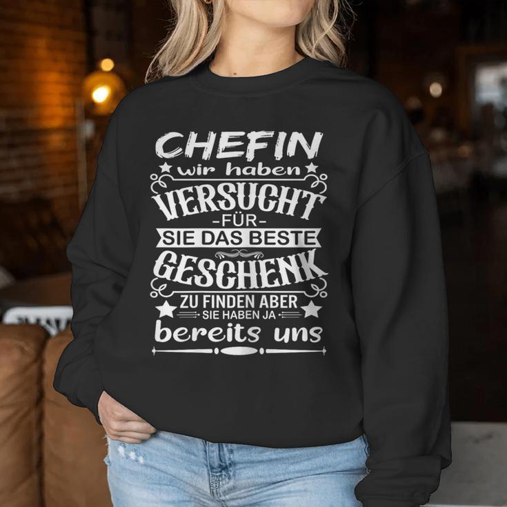 Women's Chefin Wir Habenersucht Für Sie Das Beste Zu Finden German Sweatshirt Frauen Lustige Geschenke