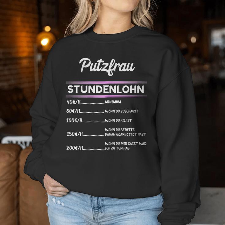 Women's Cleaning Woman “Zeitwhn Putzkraft Putzfee” Sweatshirt Frauen Lustige Geschenke