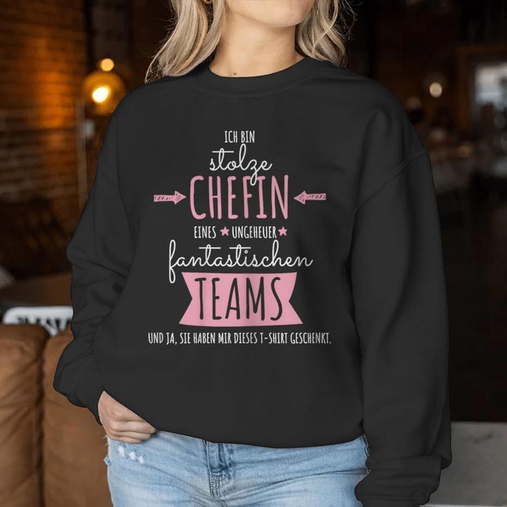 Women's Ich Bin Stolze Chefin Einer Unheuer Fantastischen Team Sweatshirt Frauen Lustige Geschenke