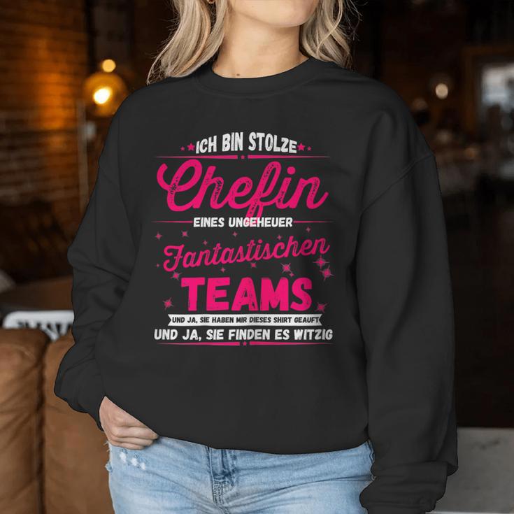 Women's Ich Bin Stolze Chefin Eines Unheuer Fantastische Teams Sweatshirt Frauen Lustige Geschenke