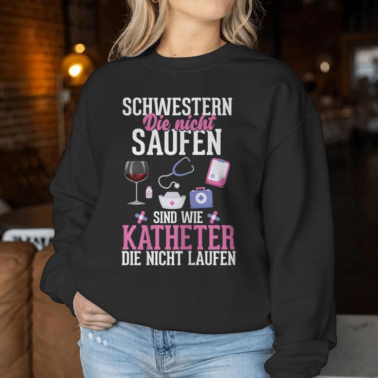 Women's Sisters Die Nicht Saufen Nurse Sweatshirt Frauen Lustige Geschenke