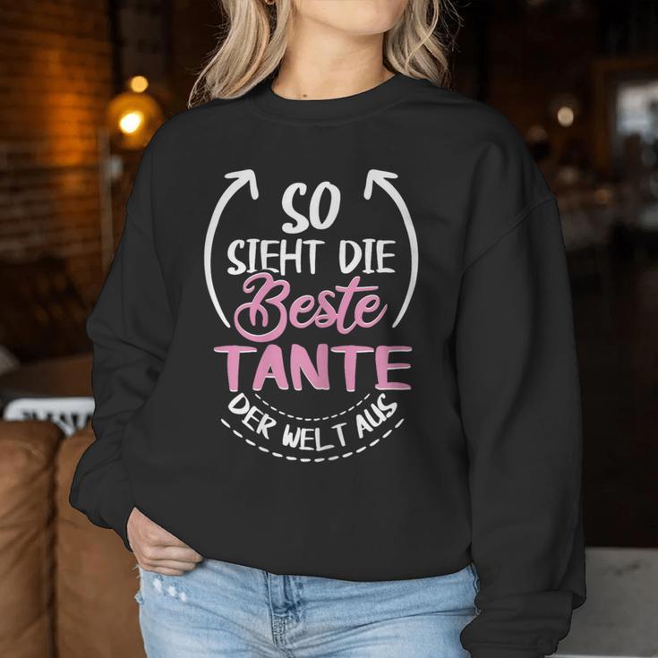 Women's So Sieht Die Beste Tante Der Welt Sweatshirt Frauen Lustige Geschenke