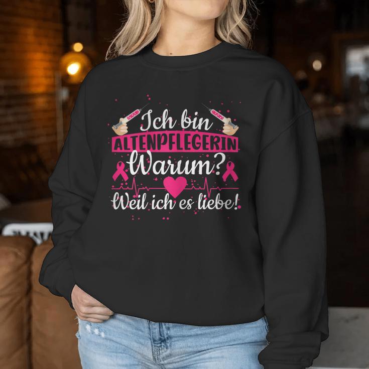 Women's Warum Weil Ich Es Lieb Sweatshirt Frauen Lustige Geschenke