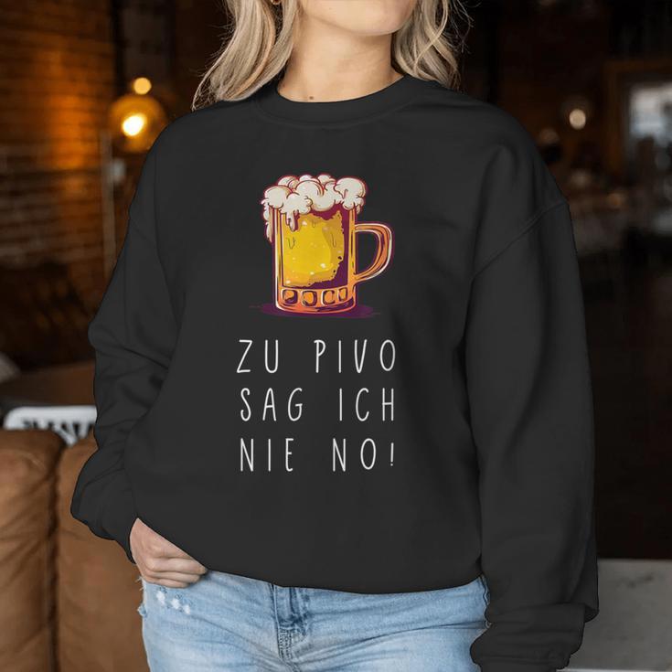 Zu Pivo Sag Ich Nie No Beer Croatian Beer Sweatshirt Frauen Lustige Geschenke