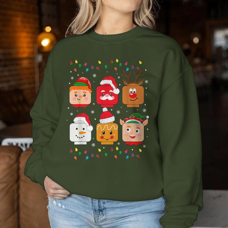 Building Brick Santa Elf Friends Christmas Boys Girls Men Women Sweatshirt Funny Gifts