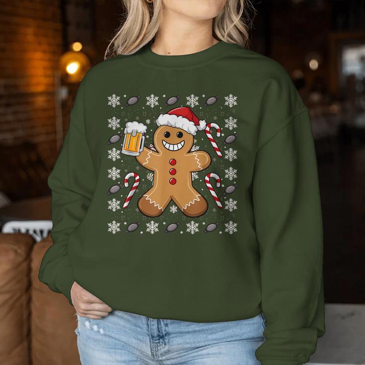 Christmas Christmas Santa Biscuit Beer Sweatshirt Frauen Lustige Geschenke