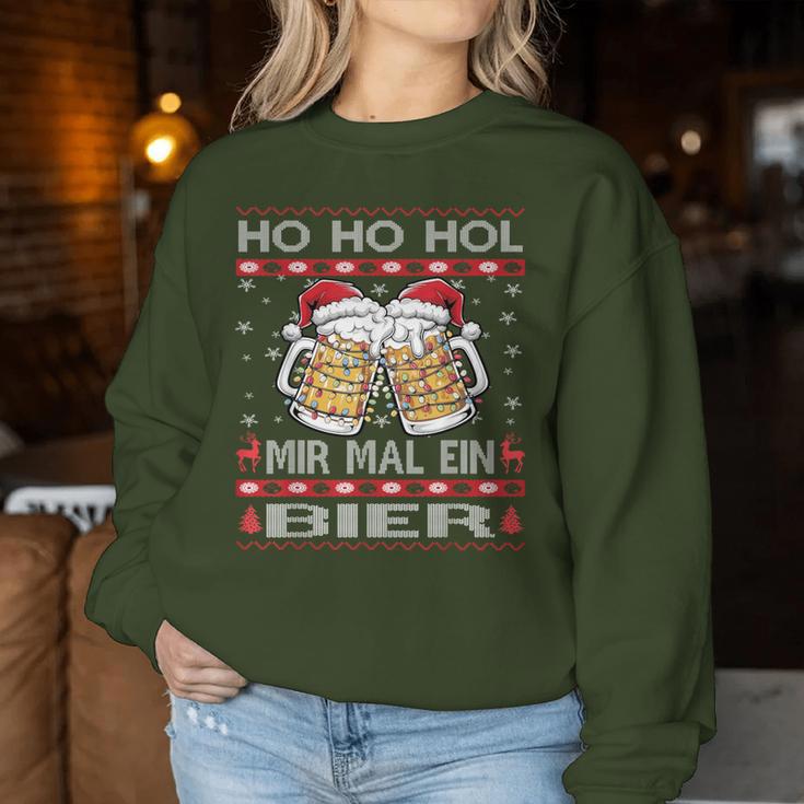 Christmas Women's Ho Ho Hol Mir Mal Ein Bier Xmas Sweatshirt Frauen Lustige Geschenke