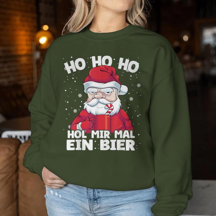 Santa Claus Beer Christmas Ho Ho Hol Mir Mal Ein Bier Sweatshirt Frauen Lustige Geschenke