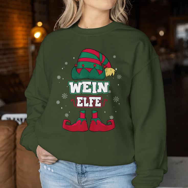 Wine Elf Partner Look Christmas Sweatshirt Frauen Lustige Geschenke