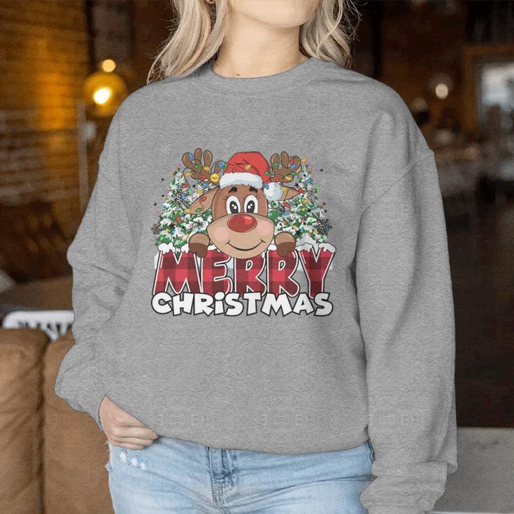 Lustiges Rentier Xmas Männer Frauen Familie Merry Christmas Sweatshirt Frauen Lustige Geschenke