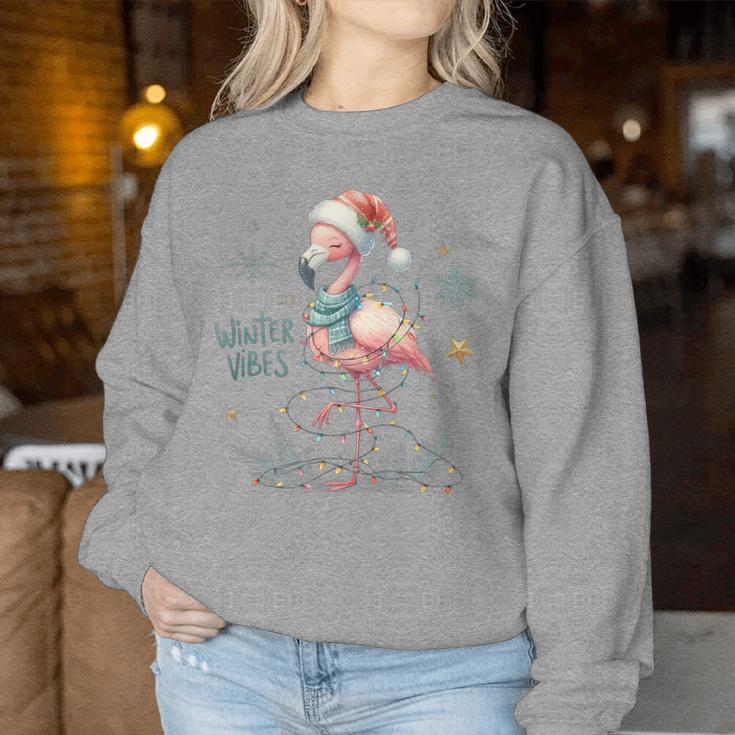 Winteribes Flamingo Christmas Xmas Slogan Sweatshirt Frauen Lustige Geschenke