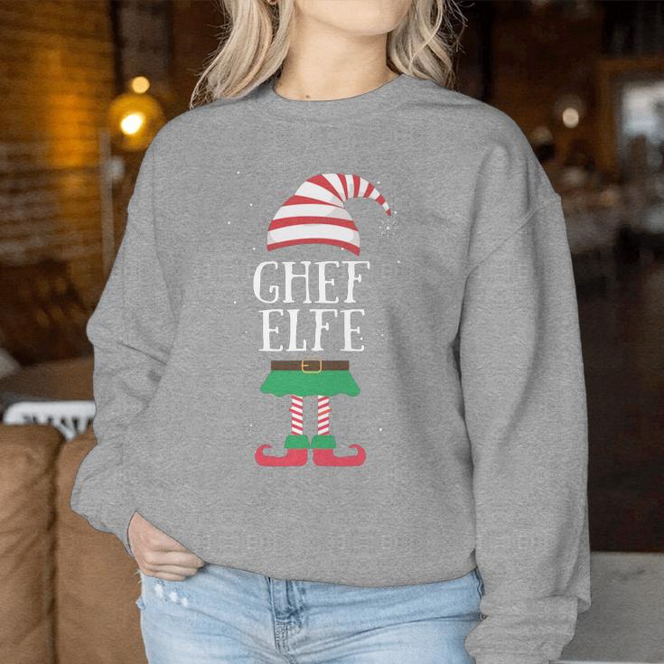 Women's Chef Elf Partner Look Christmas For Women Sweatshirt Frauen Lustige Geschenke