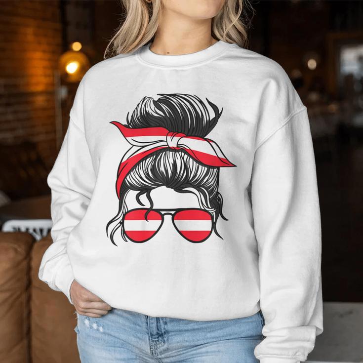 Austria Girls' Austrian Girl Austrian Flag Sweatshirt Frauen Lustige Geschenke