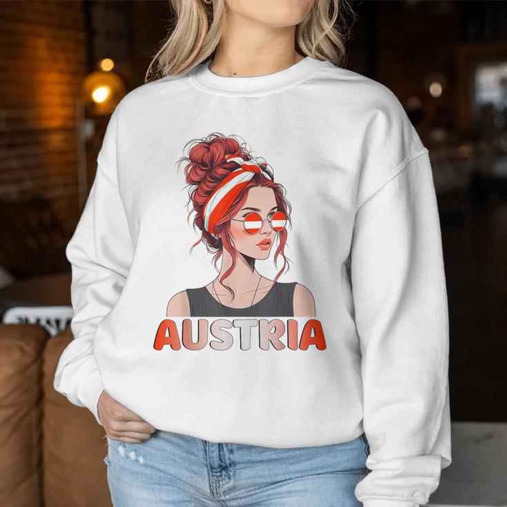 Austria Girl's Women's Flag Austria Jersey 2024 Sweatshirt Frauen Lustige Geschenke